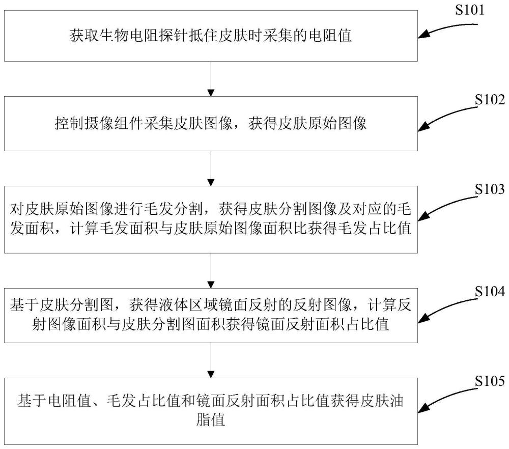 一种皮肤油脂检测方法、装置及系统与流程