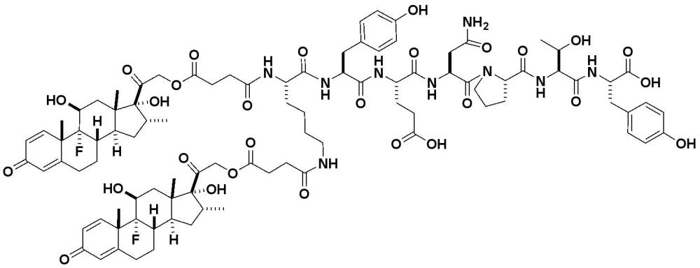 一种地塞米松-YENPTY偶联化合物及其制备方法与水凝胶制剂