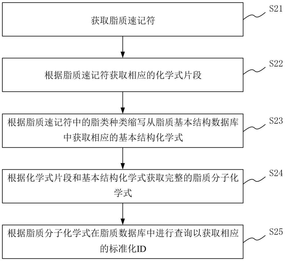 脂质速记符的映射方法、装置、存储介质及电子设备与流程