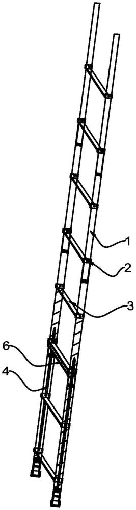 一种稳定的一节二步伸缩梯的制作方法