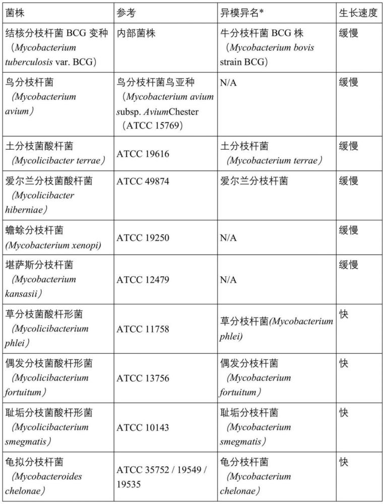 用于检测分枝杆菌的引物和探针的制作方法